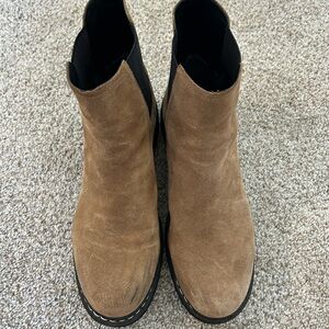 Marc Fisher Tan Suede Ankle Boots